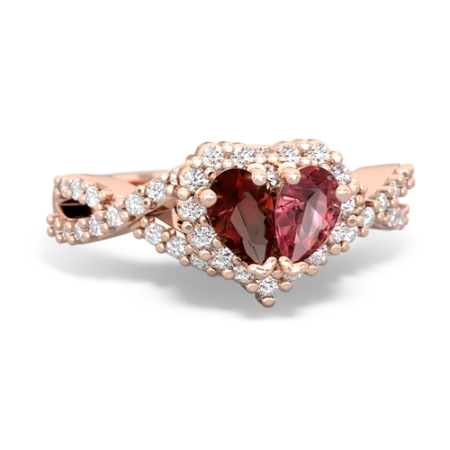 garnet-tourmaline engagement ring