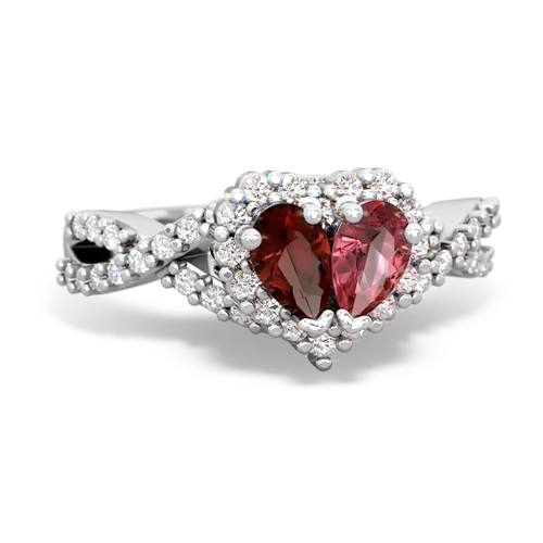 garnet-tourmaline engagement ring