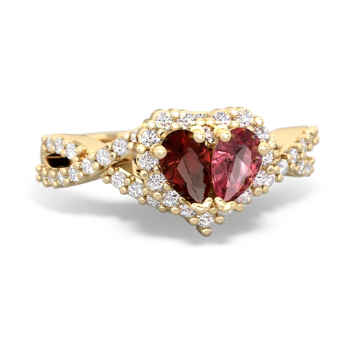 garnet-tourmaline engagement ring