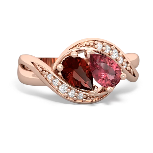 garnet-tourmaline keepsake curls ring