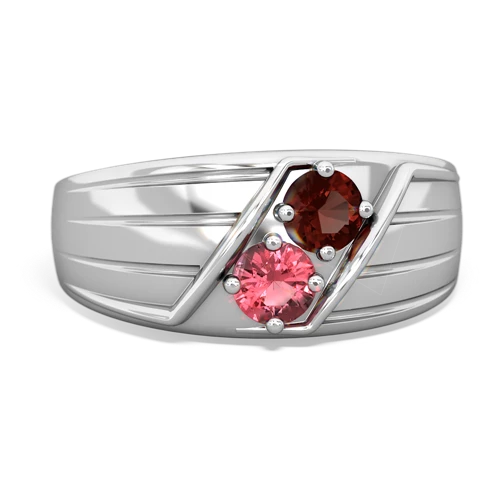 garnet-tourmaline mens ring