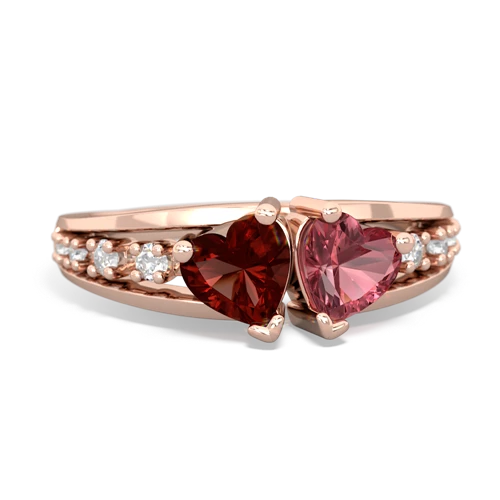 garnet-tourmaline modern ring