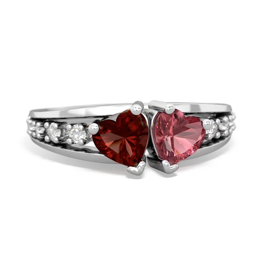 garnet-tourmaline modern ring