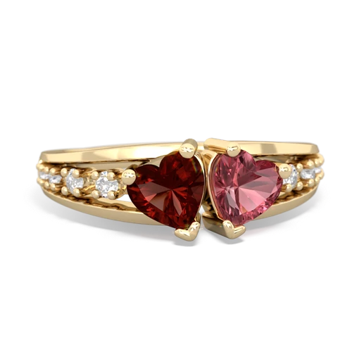 garnet-tourmaline modern ring