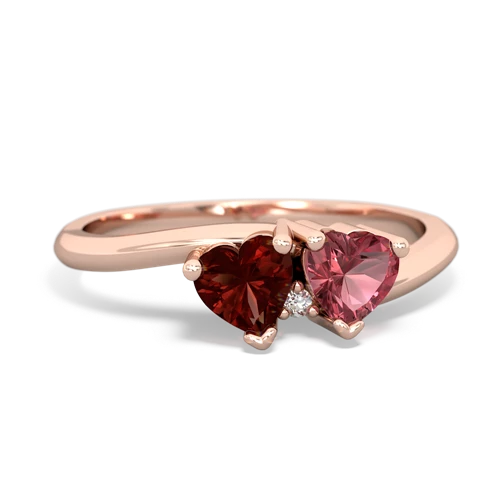 garnet-tourmaline sweethearts promise ring