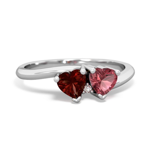 garnet-tourmaline sweethearts promise ring