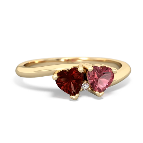 garnet-tourmaline sweethearts promise ring