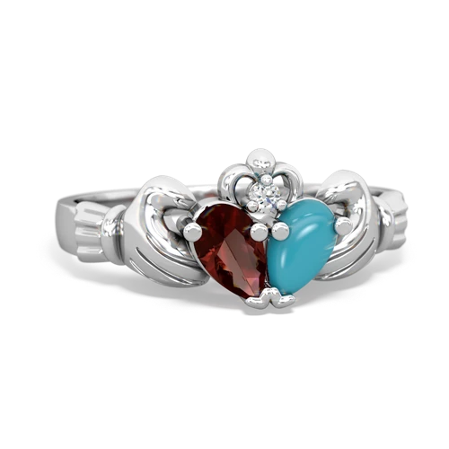 garnet-turquoise claddagh ring