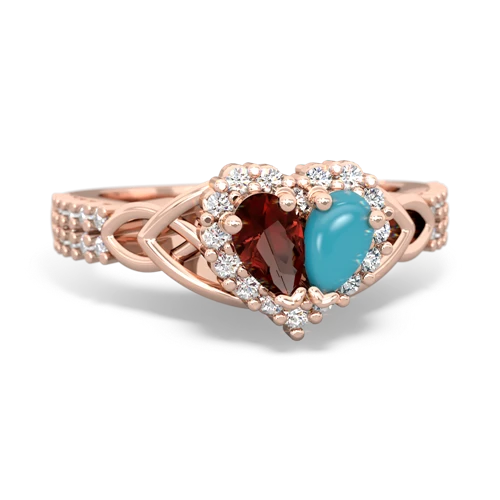 garnet-turquoise keepsake engagement ring