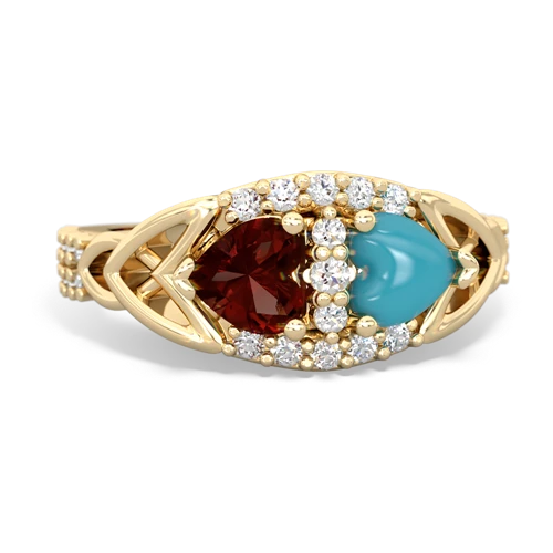 garnet-turquoise keepsake engagement ring