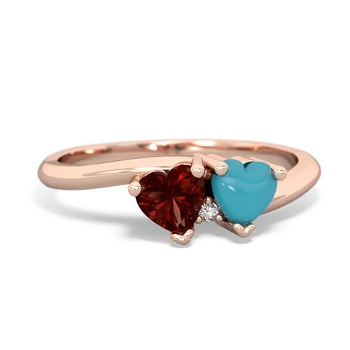 garnet-turquoise sweethearts promise ring