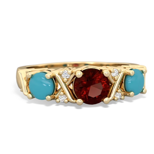 garnet-turquoise timeless ring