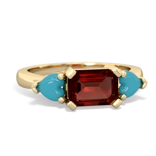 garnet-turquoise timeless ring