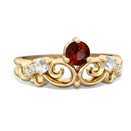 garnet-white topaz crown keepsake ring