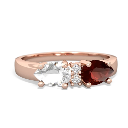 garnet-white topaz timeless ring