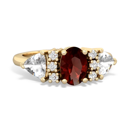 garnet-white topaz timeless ring