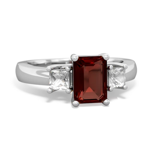 garnet-white topaz timeless ring