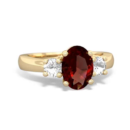 garnet-white topaz timeless ring