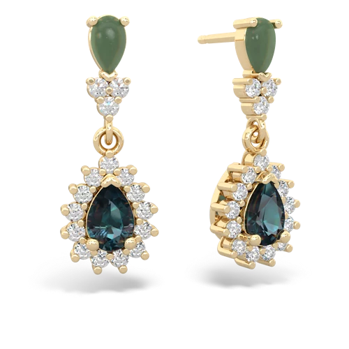 jade-alexandrite dangle earrings