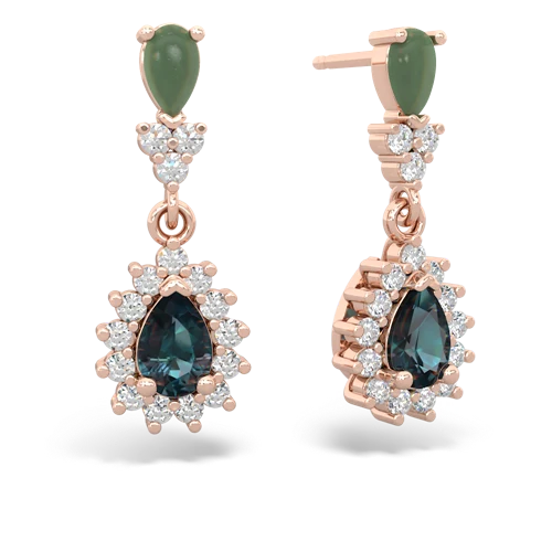 jade-alexandrite dangle earrings