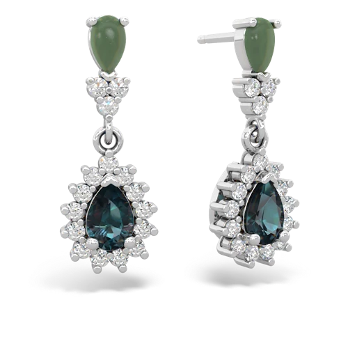 jade-alexandrite dangle earrings