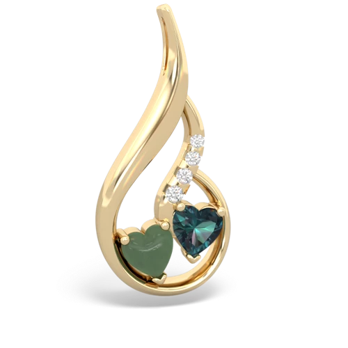 jade-alexandrite keepsake swirl pendant