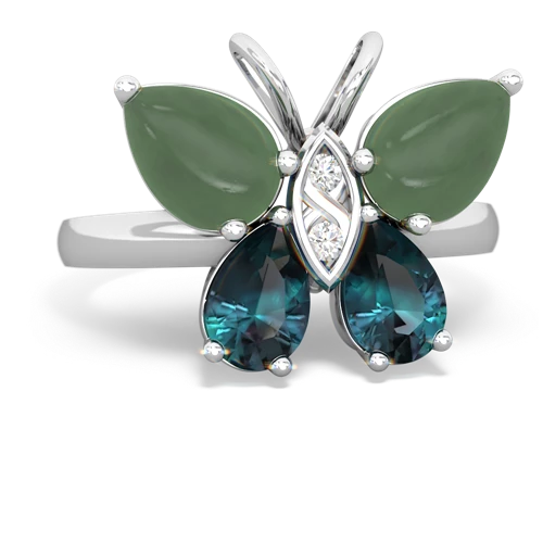 jade-alexandrite butterfly ring