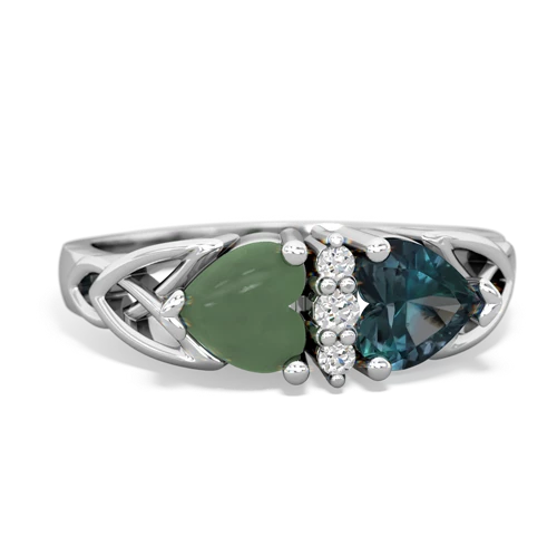 jade-alexandrite celtic ring