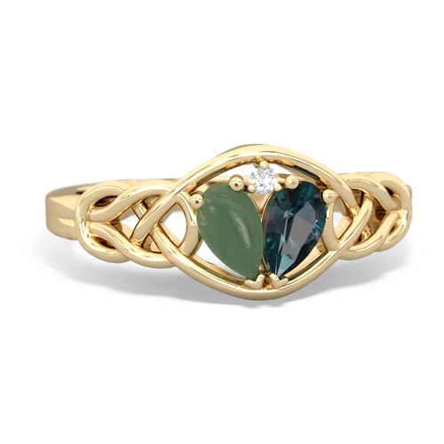 jade-alexandrite celtic knot ring