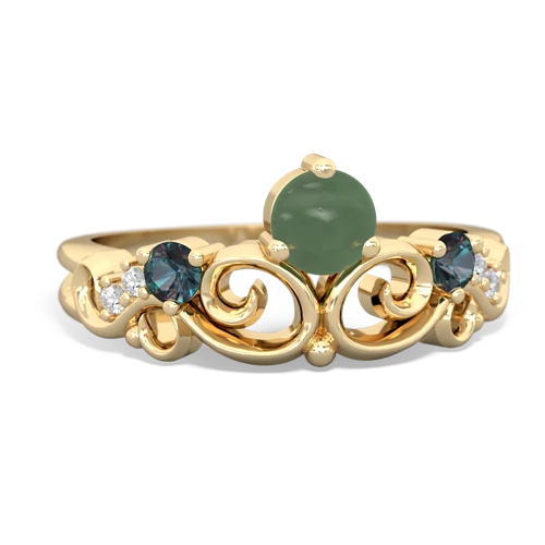 jade-alexandrite crown keepsake ring