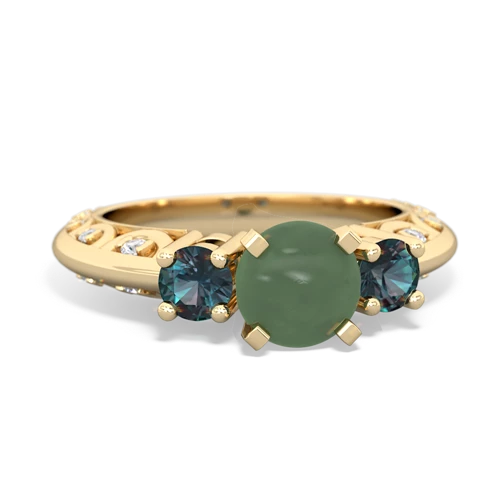 jade-alexandrite engagement ring