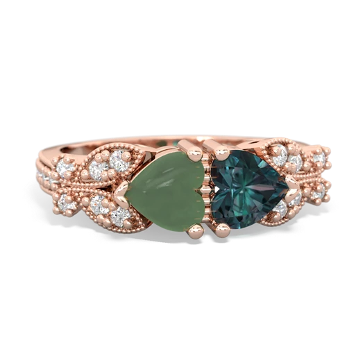 jade-alexandrite keepsake butterfly ring