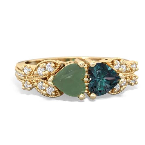jade-alexandrite keepsake butterfly ring