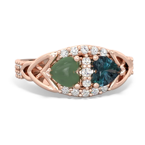 jade-alexandrite keepsake engagement ring