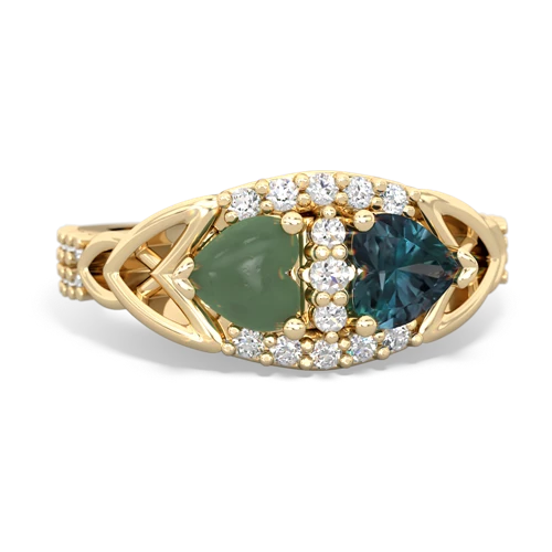 jade-alexandrite keepsake engagement ring