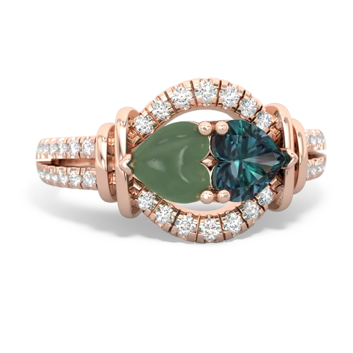 jade-alexandrite pave keepsake ring