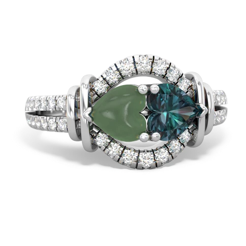 jade-alexandrite pave keepsake ring