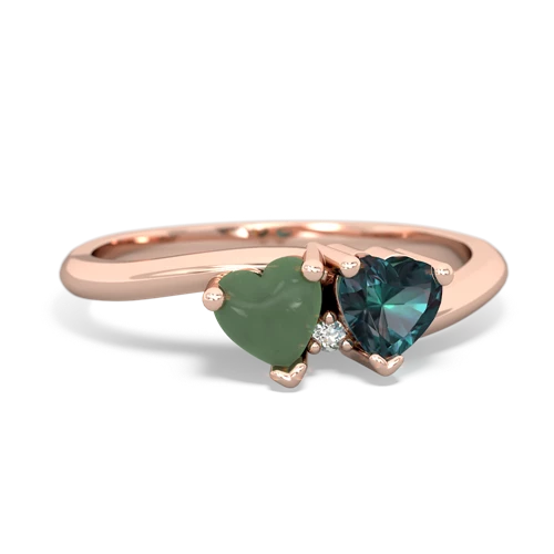 jade-alexandrite sweethearts promise ring