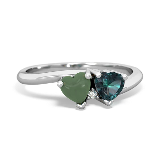 jade-alexandrite sweethearts promise ring