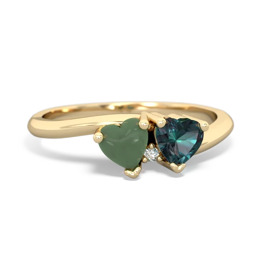 jade-alexandrite sweethearts promise ring