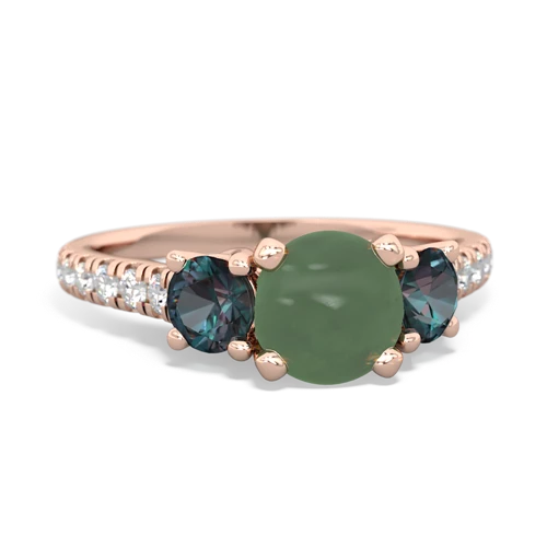 jade-alexandrite trellis pave ring