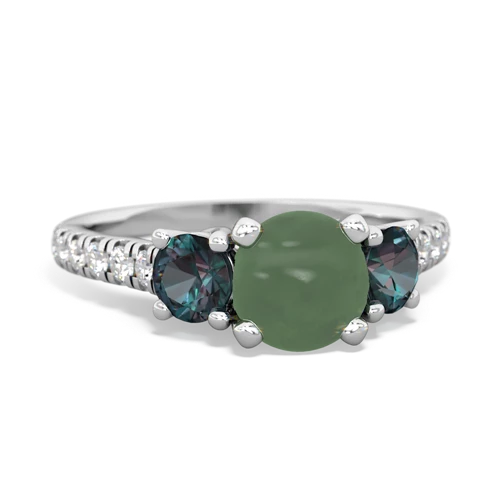 jade-alexandrite trellis pave ring