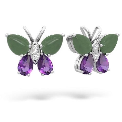 jade-amethyst butterfly earrings