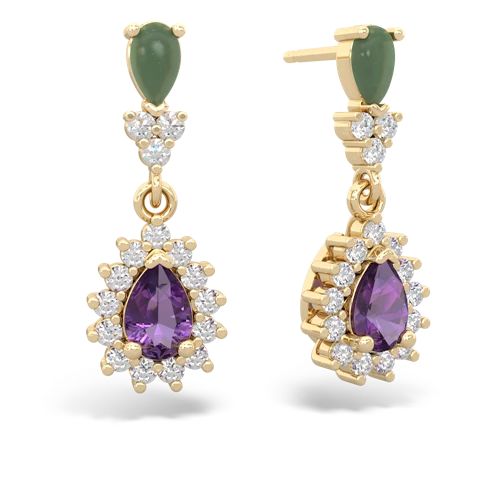 jade-amethyst dangle earrings