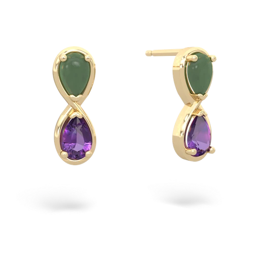 jade-amethyst infinity earrings
