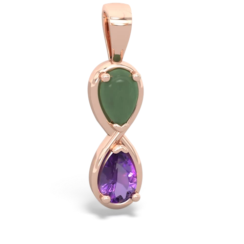 jade-amethyst infinity pendant