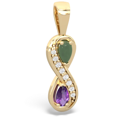 jade-amethyst keepsake infinity pendant
