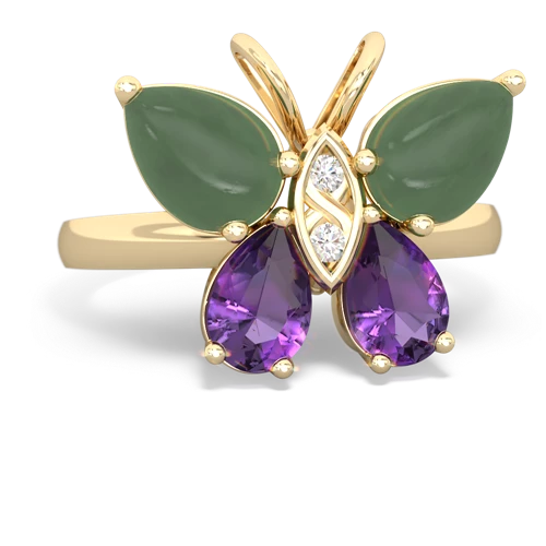 jade-amethyst butterfly ring