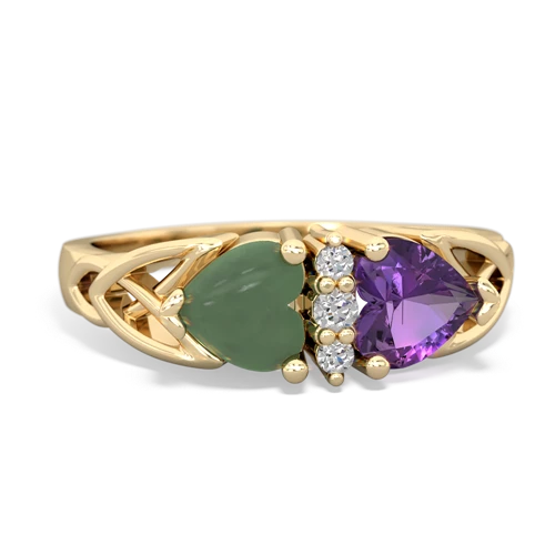 jade-amethyst celtic ring