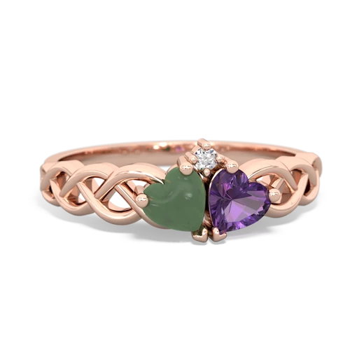 jade-amethyst celtic braid ring